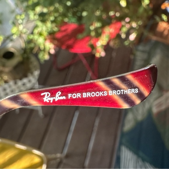 Ray-Ban for Brooks Brothers Capsule Collection 2011 Gold Aviator Sunglasses - Picture 3 of 13